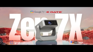 D2 Rotating Smart Projector 1080P Google TV Home Cinema